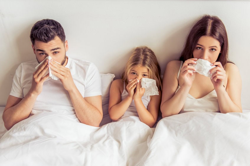 family having common cold